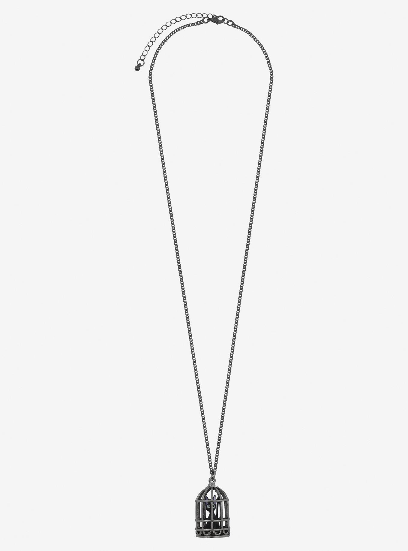 Studio Ghibli Kiki's Delivery Service Jiji Cage Necklace, , alternate
