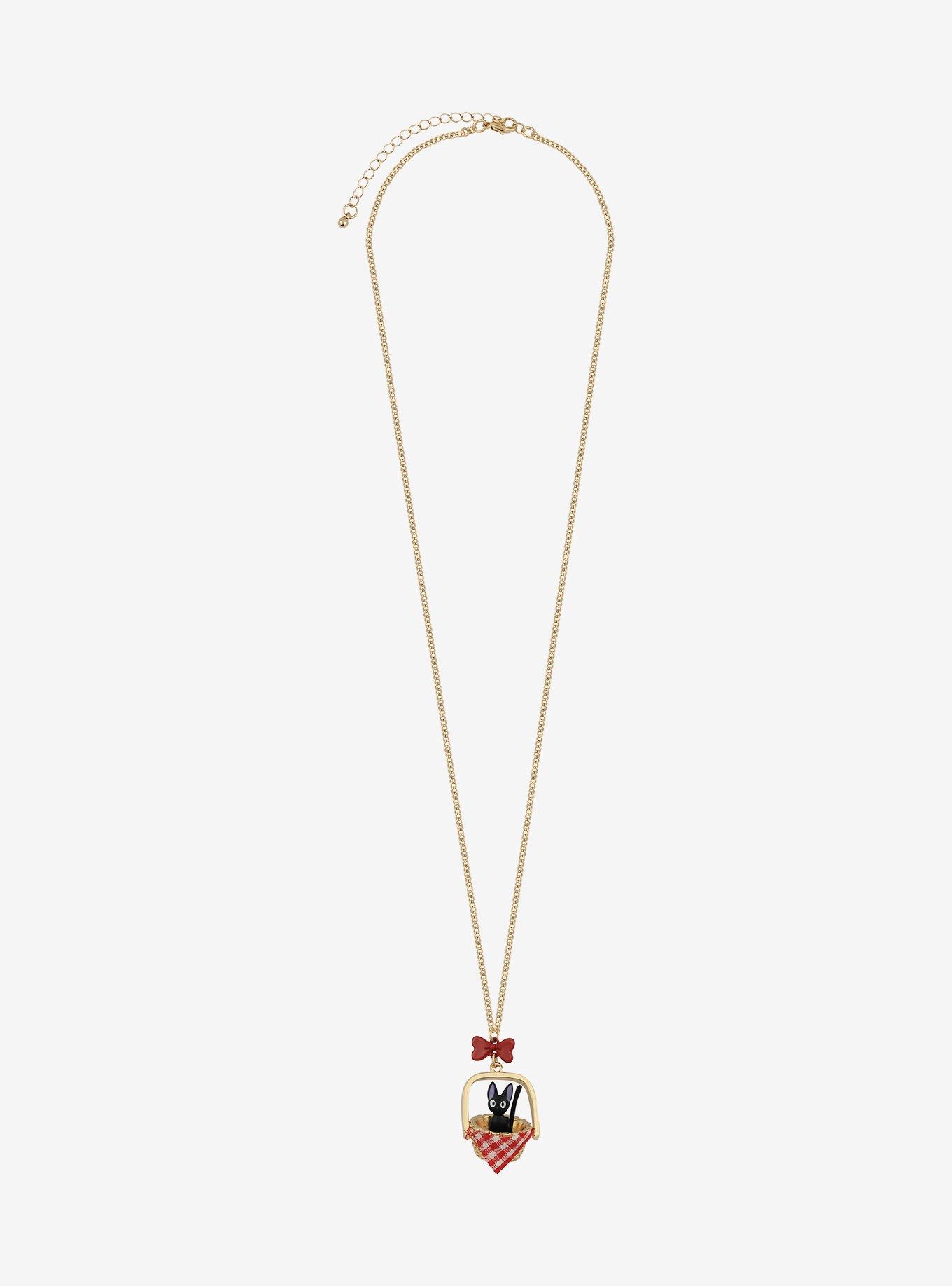 Studio Ghibli Kiki's Delivery Service Jiji Basket Necklace, , alternate