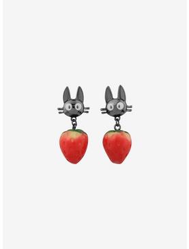 Studio Ghibli Kiki's Delivery Service Jiji Strawberry Earrings, , hi-res