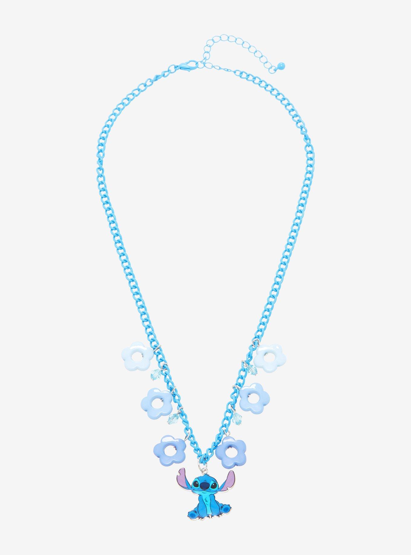 Disney Lilo & Stitch Flower Charm Necklace, , alternate