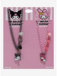 My Melody & Kuromi Cupid Heart Best Friend Necklace Set, , alternate