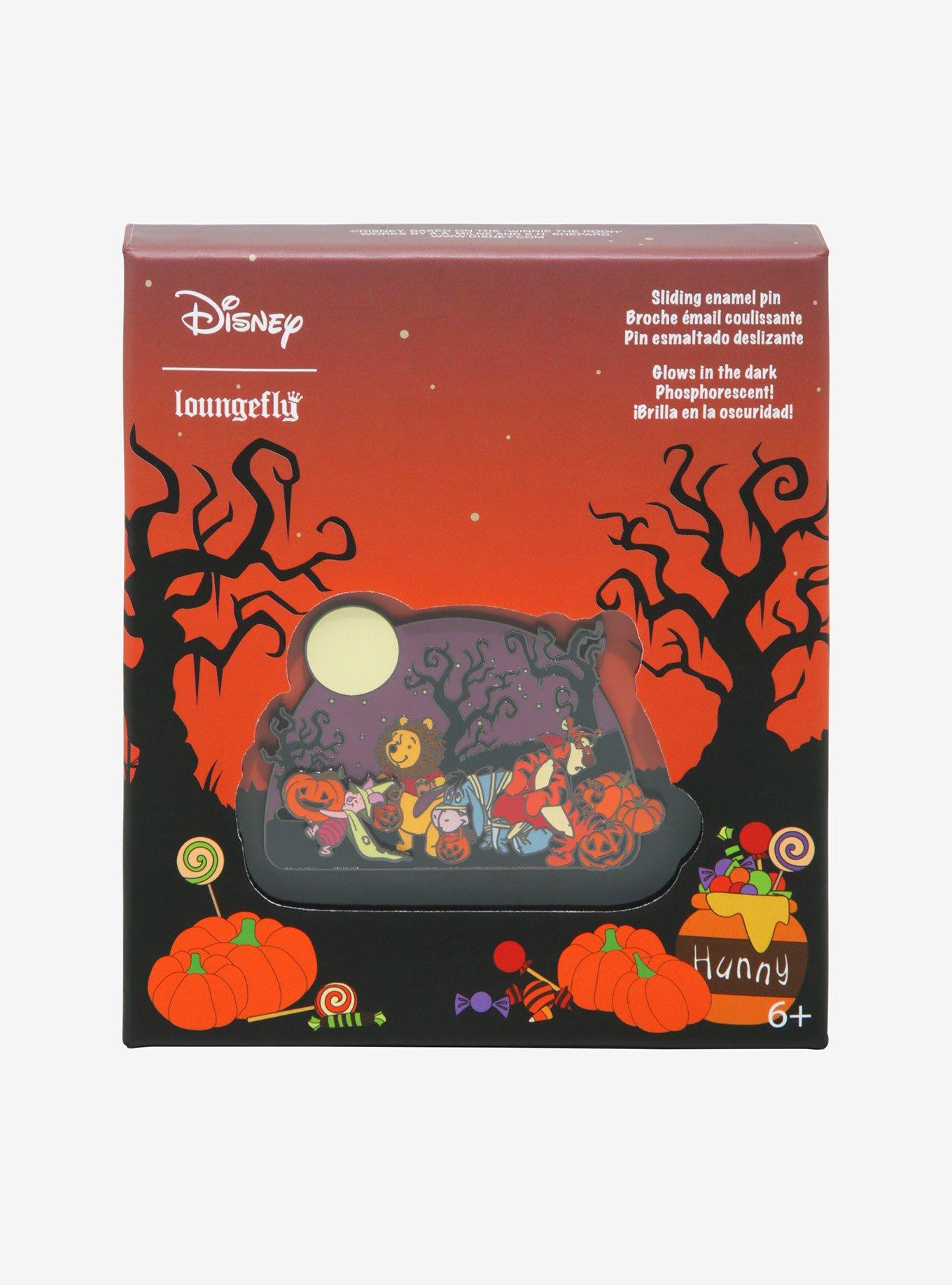Loungefly Disney Winnie The Pooh Halloween Night Sliding Enamel Pin, , alternate