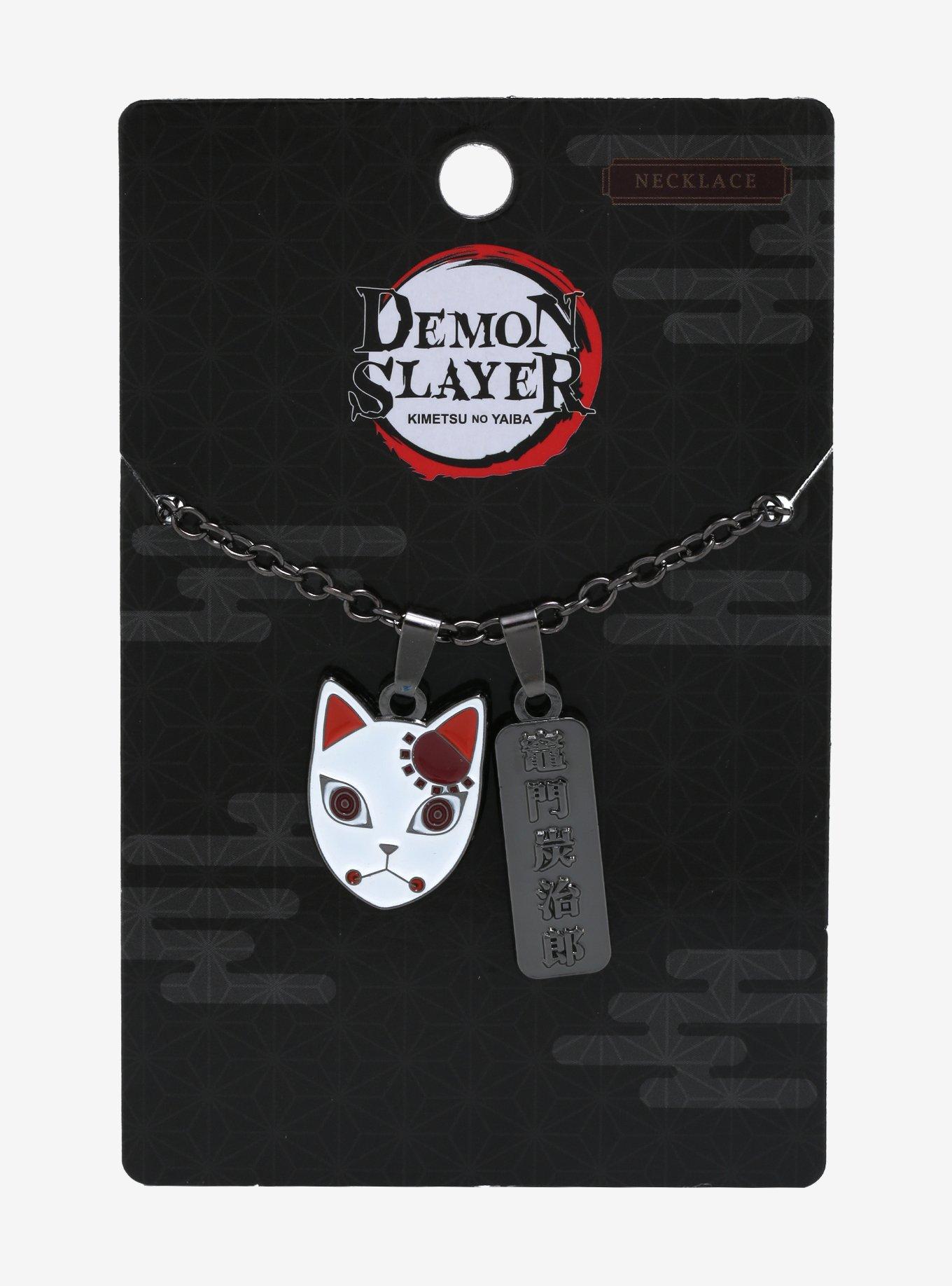 Demon Slayer: Kimetsu no Yaiba Tanjiro's Warding Mask Necklace - BoxLunch Exclusive, , alternate