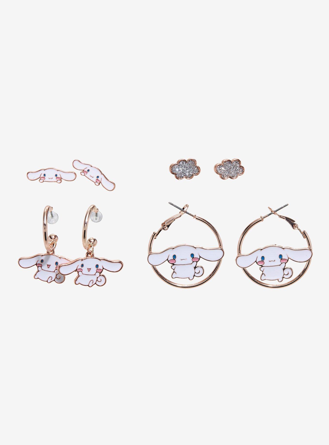 Cinnamoroll Cloud Icon Earring Set, , hi-res