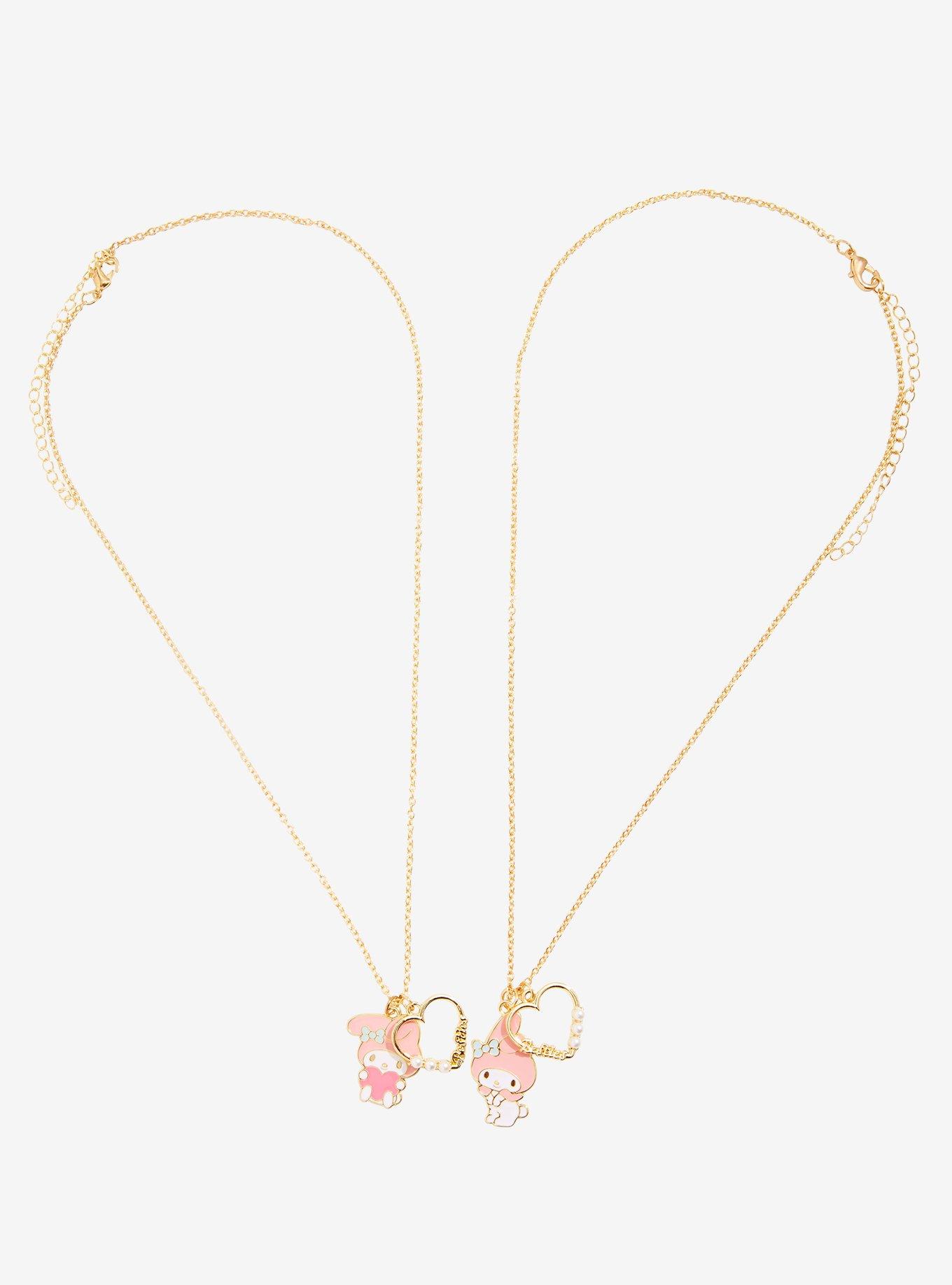 My Melody Heart Best Friend Necklace Set, , alternate