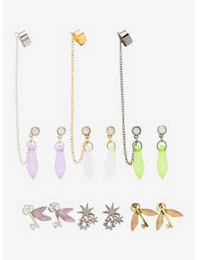 Harry Potter Winged Keys Crystal Cuff Earring Set, , hi-res