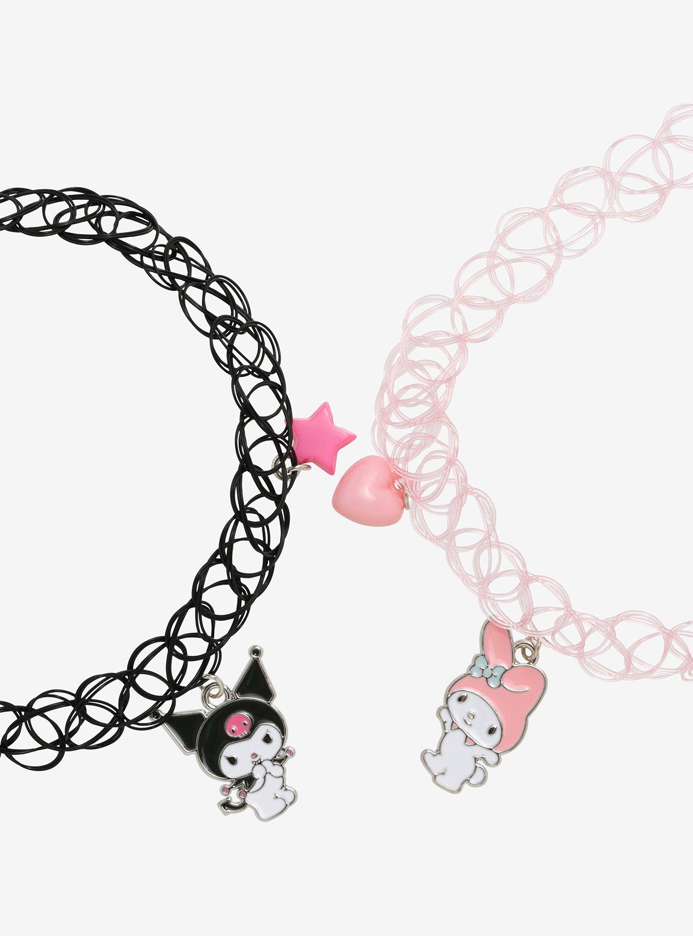My Melody & Kuromi Best Friend Tattoo Choker Set, , alternate
