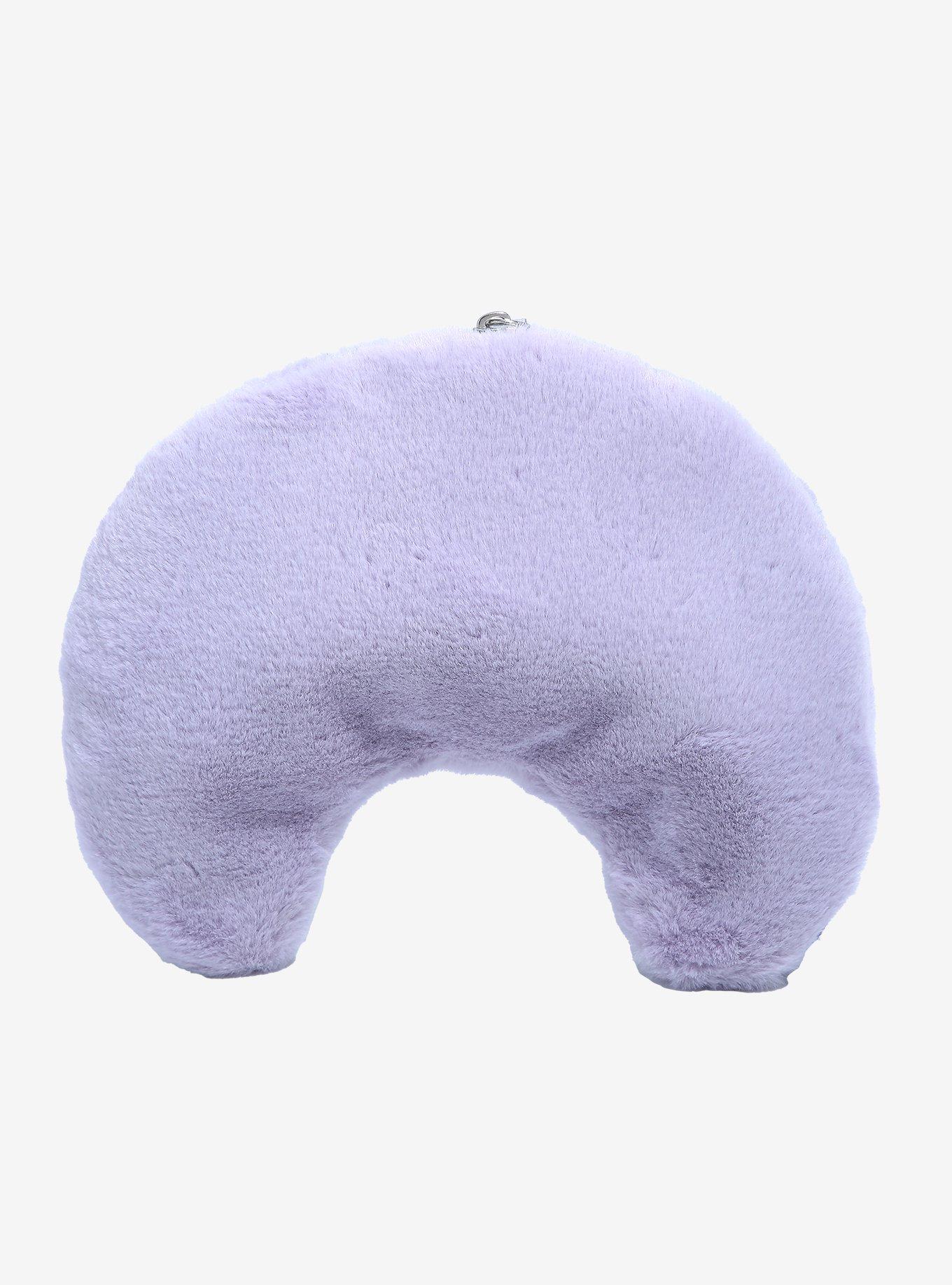 The Creme Shop Teddy Bag Plush Crescent Moon Cosmetic Bag, , alternate