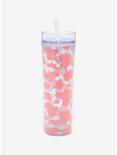 Pink Cow Print Acrylic Travel Cup, , alternate
