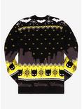 DC Comics Batman Bat Signal Sequin Holiday Sweater - BoxLunch Exclusive, BLACK, alternate