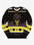 DC Comics Batman Bat Signal Sequin Holiday Sweater - BoxLunch Exclusive, BLACK, alternate