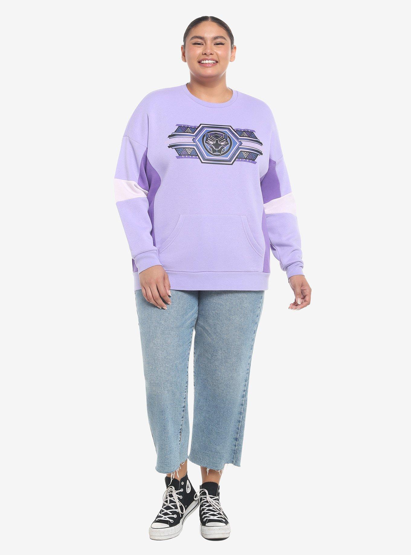 Her Universe Marvel Black Panther: Wakanda Forever Color-Block Girls Sweatshirt Plus Size, MULTI, alternate