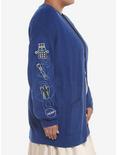 Her Universe Doctor Who Icon Embroidered Open Cardigan Plus Size, DARK BLUE, alternate
