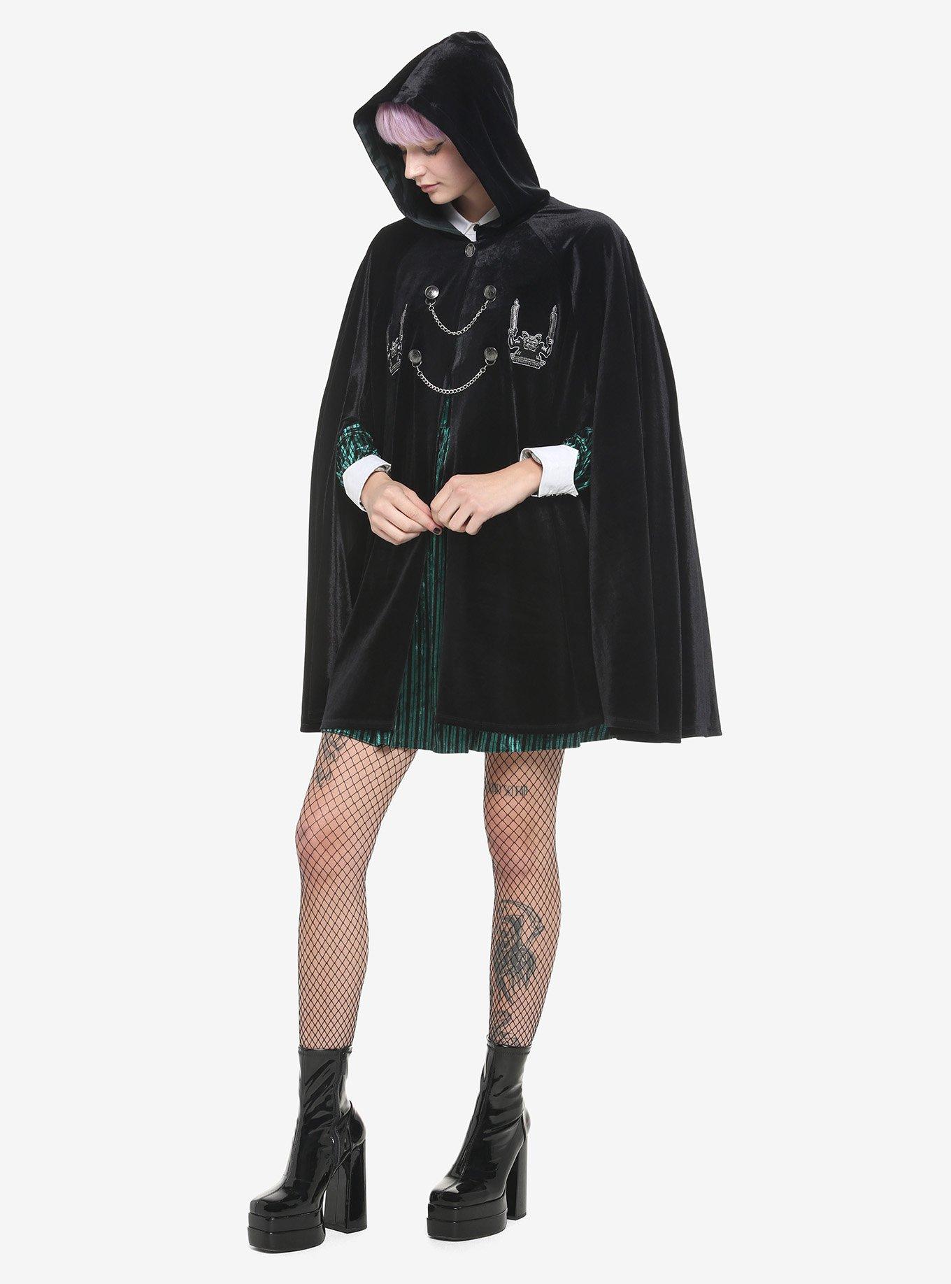 Her Universe Disney The Haunted Mansion Gargoyle Velvet Hooded Cape, DEEP BLACK, alternate