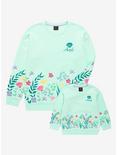 Disney The Little Mermaid Flounder Floral Sweatshirt, SEA FOAM, alternate