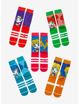 Sailor Moon Character Crew Socks 5 Pair, , hi-res