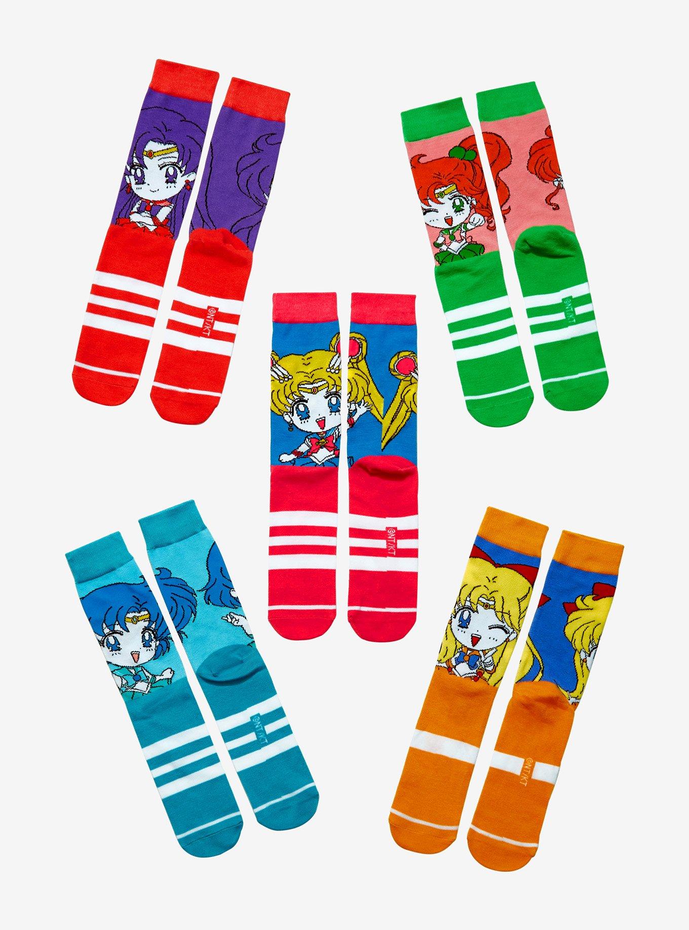 Sailor Moon Character Crew Socks 5 Pair, , alternate