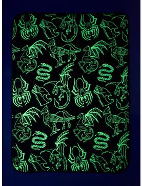 Harry Potter Mythical Creatures Glow-in-the-Dark Boxed Throw - BoxLunch Exclusive, , hi-res