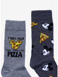 Disney Mickey Mouse Pizza Crew Socks 2 Pair, , alternate