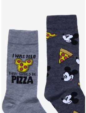 Plus Size Disney Mickey Mouse Pizza Crew Socks 2 Pair, , hi-res