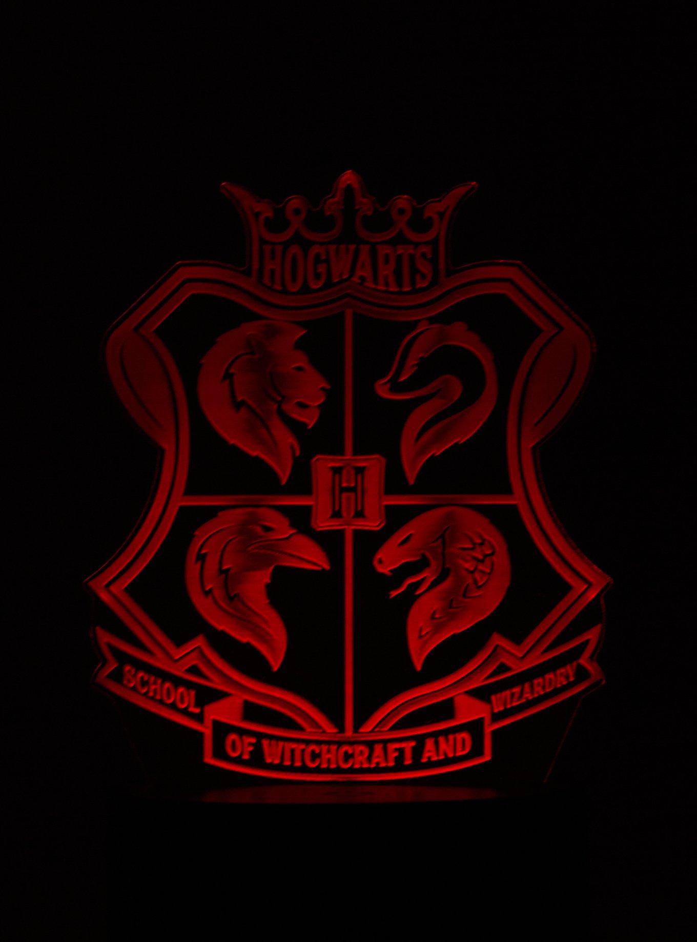 Harry Potter Hogwarts Crest Color-Changing LED Acrylic Light, , alternate