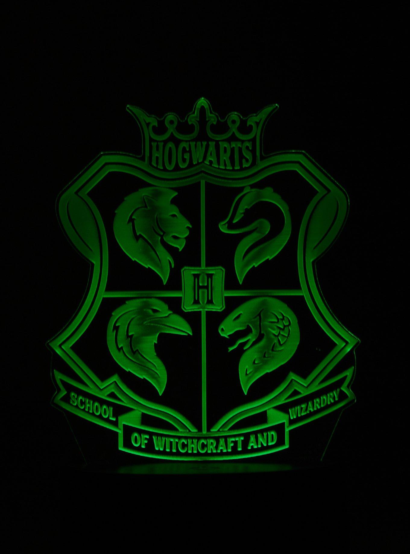 Harry Potter Hogwarts Crest Color-Changing LED Acrylic Light, , alternate