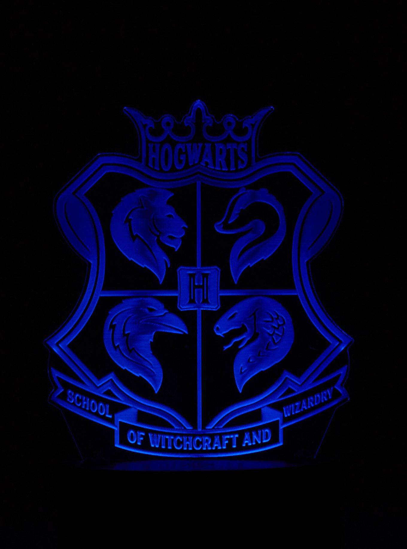 Harry Potter Hogwarts Crest Color-Changing LED Acrylic Light, , alternate