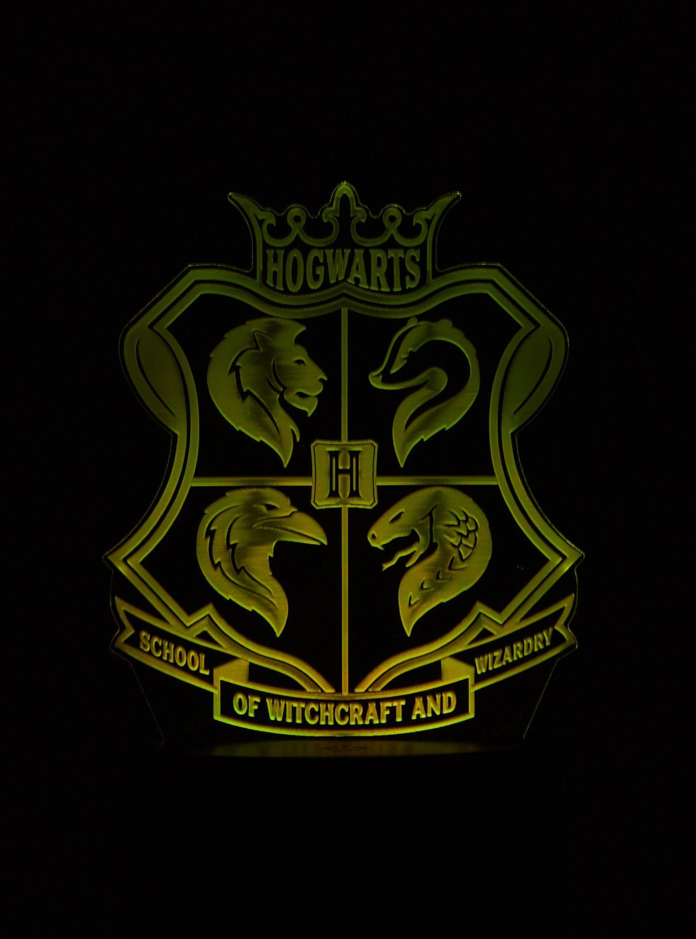 Harry Potter Hogwarts Crest Color-Changing LED Acrylic Light, , alternate