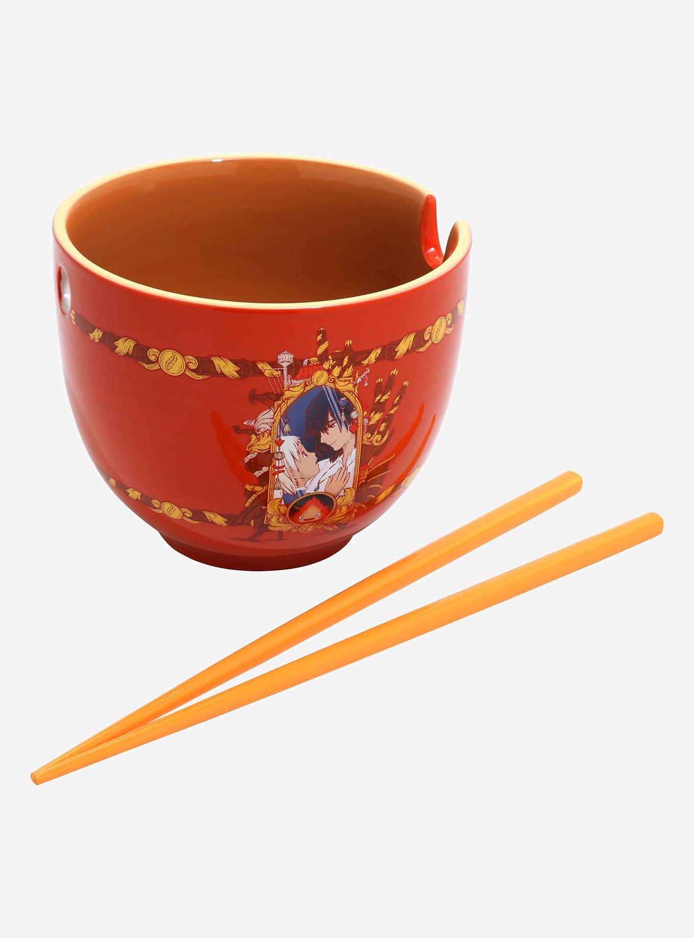 Studio Ghibli Howl&rsquo;s Moving Castle Characters Ramen Bowl with Chopsticks, , alternate
