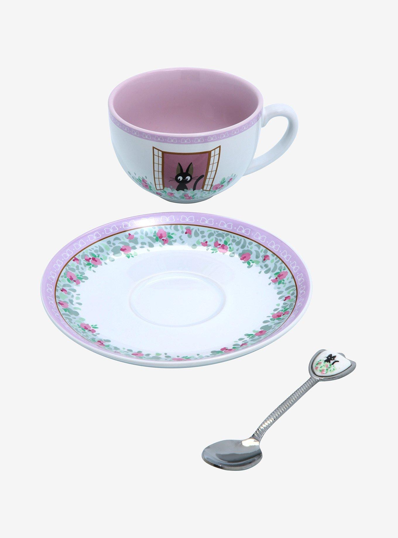 Studio Ghibli Kiki's Delivery Service Jiji Teacup & Saucer Set, , alternate