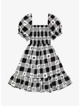Her Universe Disney The Nightmare Before Christmas Face Portraits Gingham Smocked Dress, , hi-res
