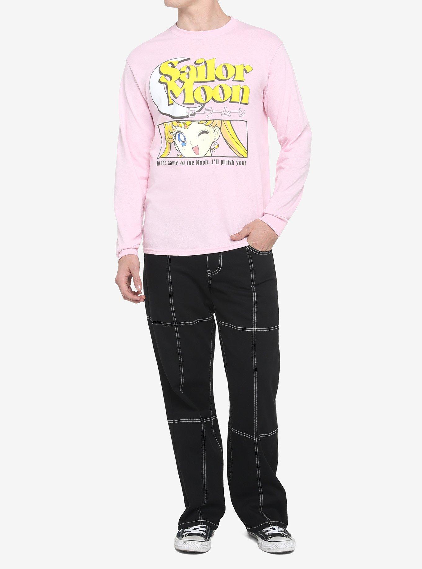 Sailor Moon Panel Pink Long-Sleeve T-Shirt, PINK, alternate