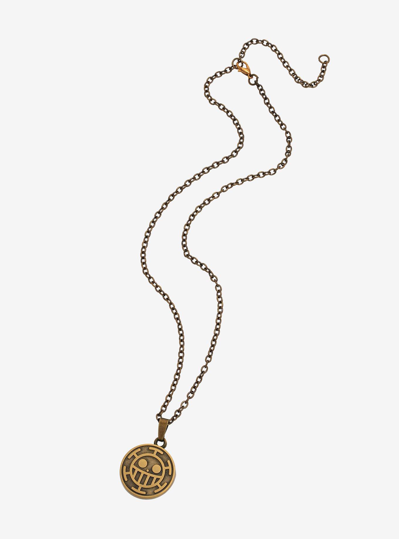 One Piece Heart Pirates Jolly Roger Necklace - BoxLunch Exclusive, , alternate