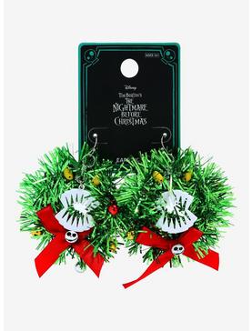 Disney The Nightmare Before Christmas Man-Eating Wreath Earrings - BoxLunch Exclusive, , hi-res