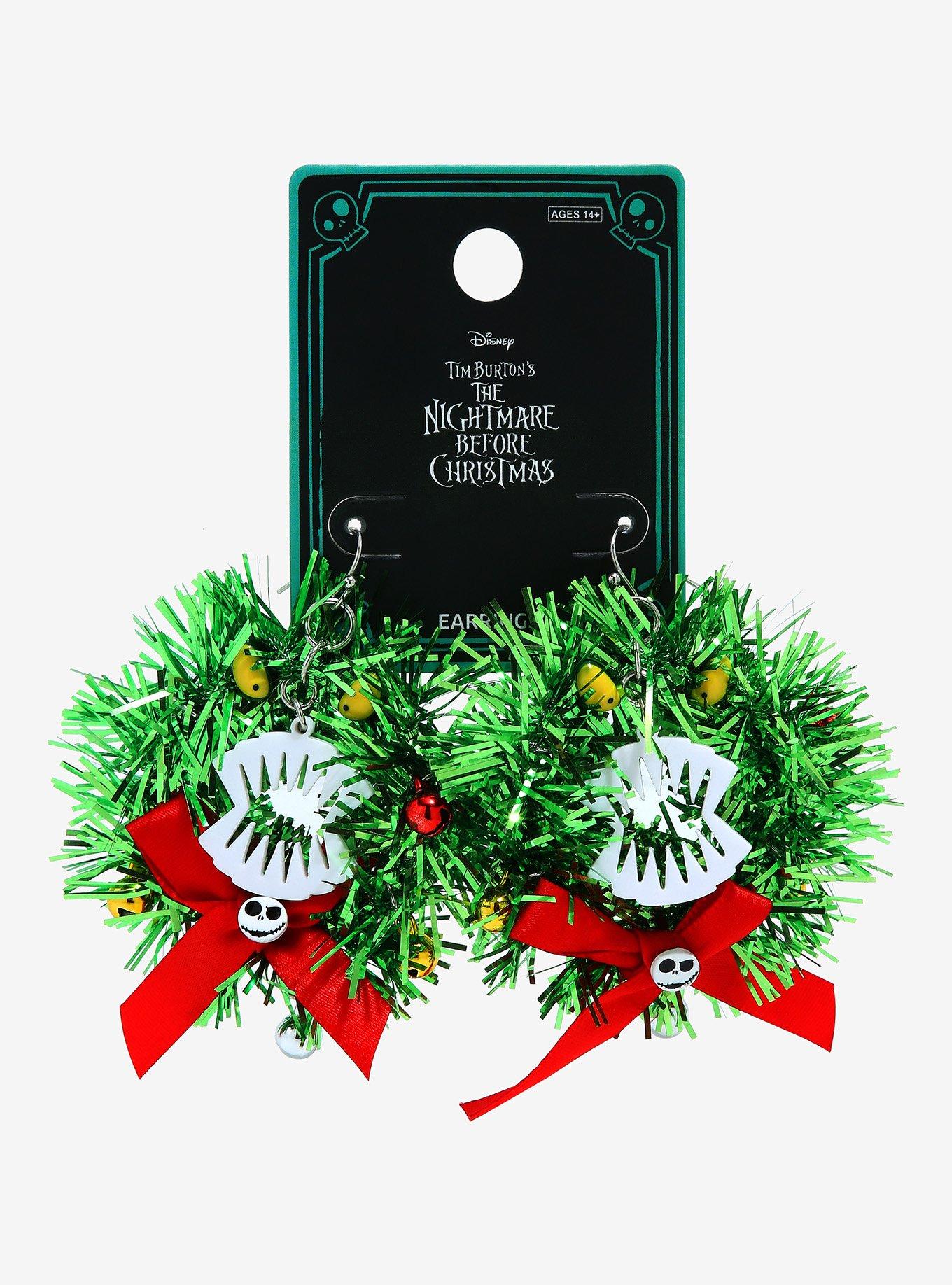 Disney The Nightmare Before Christmas Man-Eating Wreath Earrings - BoxLunch Exclusive, , alternate