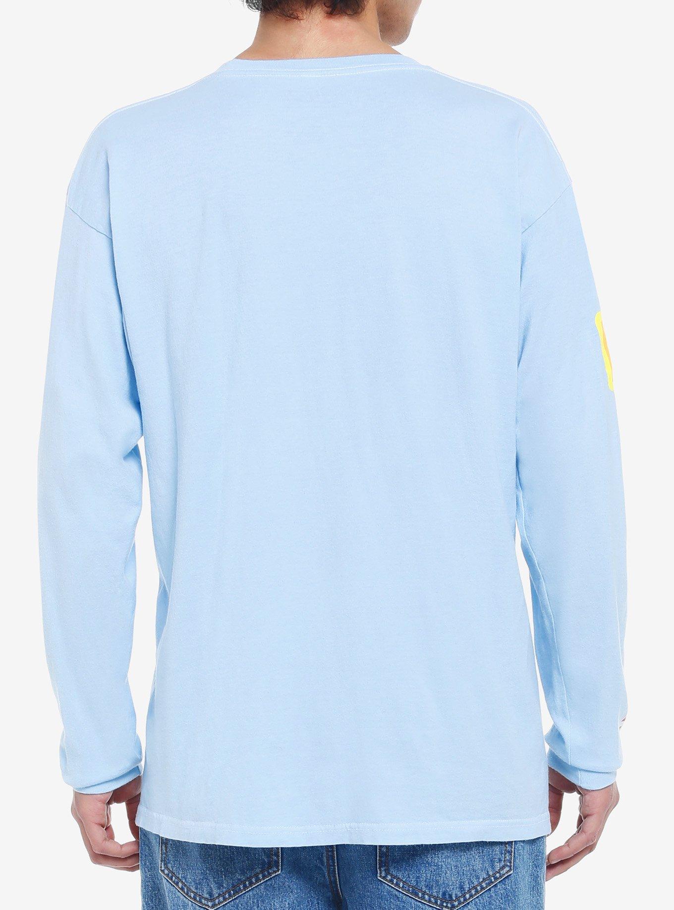 Kirby Stars Puffed Print Long-Sleeve T-Shirt, BLUE, alternate