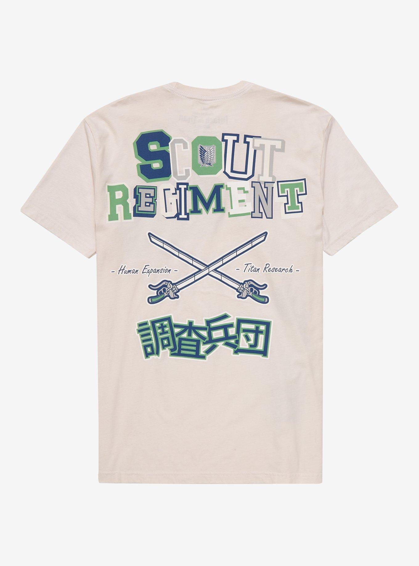 Attack on Titan Scout Regiment Swords T-Shirt , NATURAL, alternate