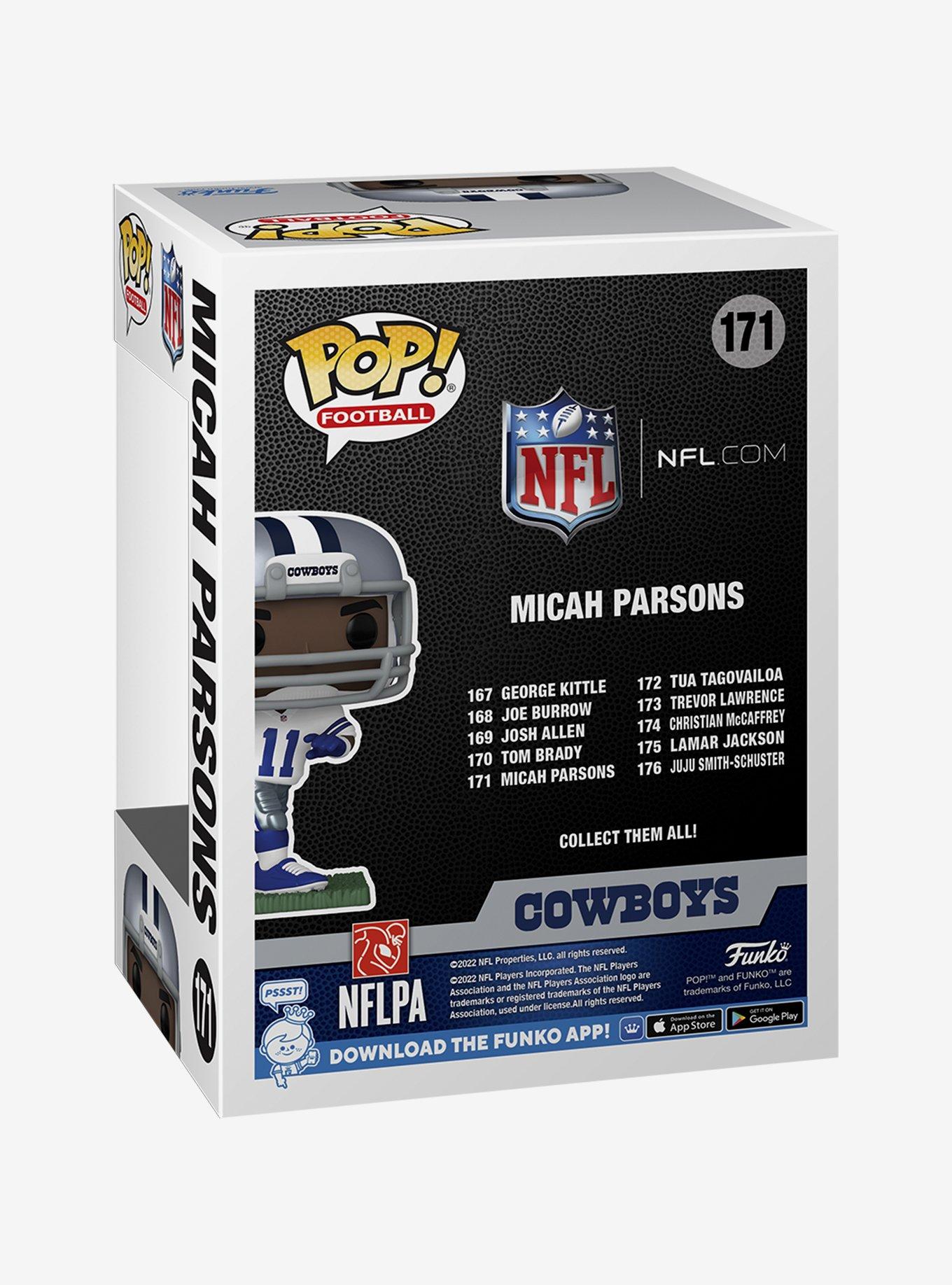 Micah Parsons Dallas Cowboys Signed Autographed NFL FUNKO POP #171 Vinyl  Figure Five Star Grading COA