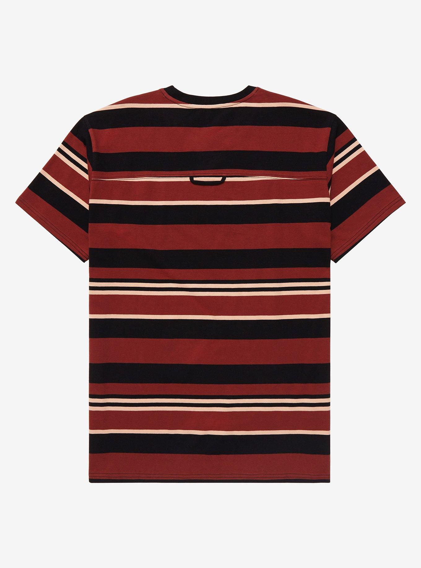 Disney The Nightmare Before Christmas Jack Skellington & Sally Striped T-Shirt - BoxLunch Exclusive, BLACK, alternate