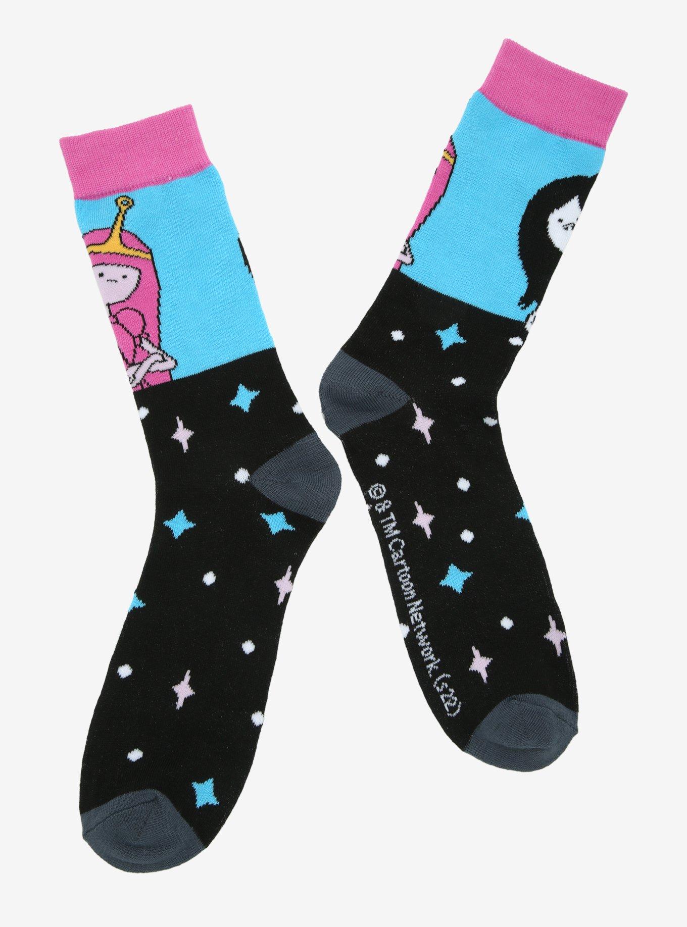 Adventure Time Marceline & Princess Bubblegum Crew Socks, , alternate