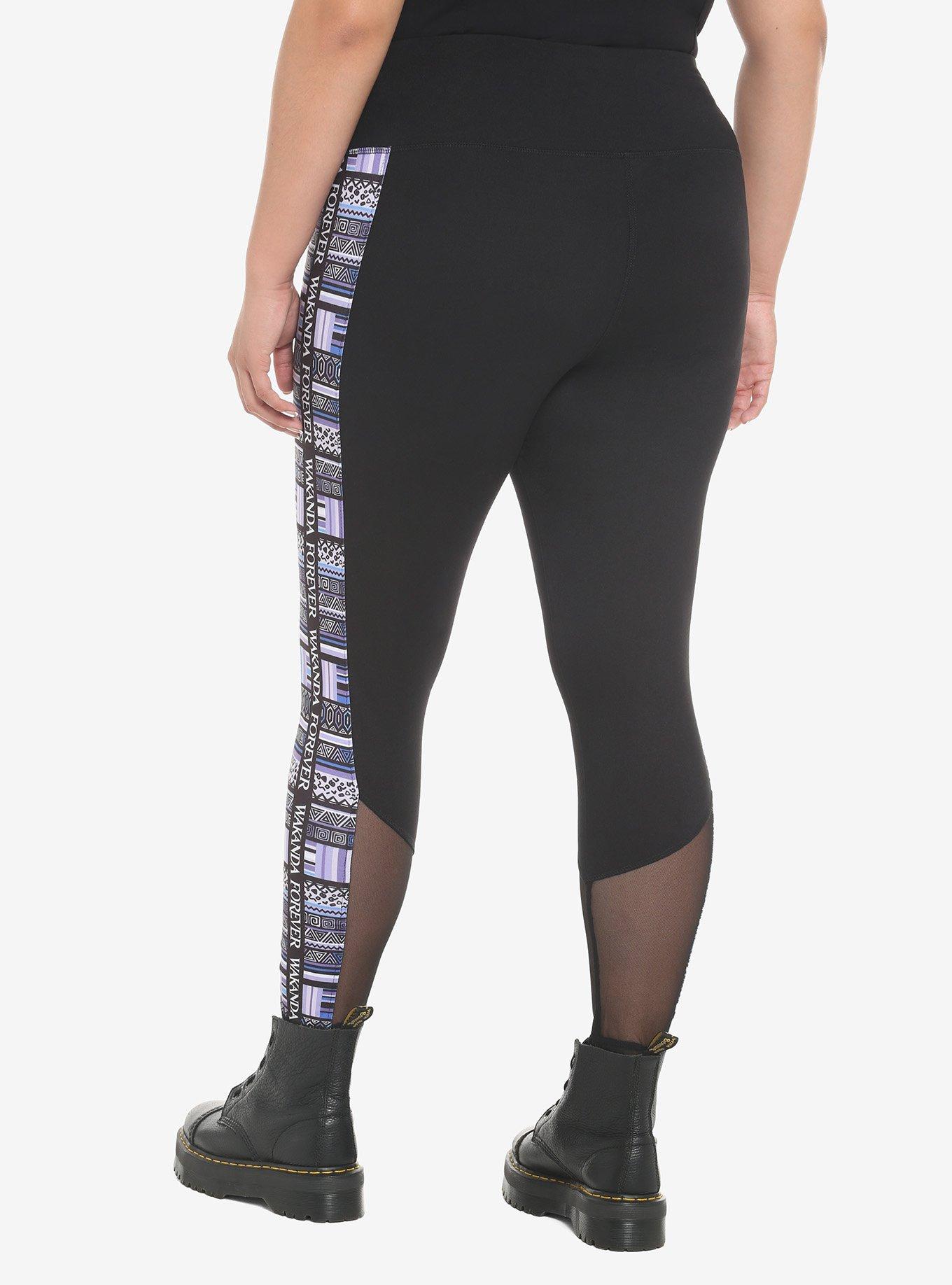 Her Universe Marvel Black Panther: Wakanda Forever Geometric Stripe Leggings Plus Size, MULTI, alternate