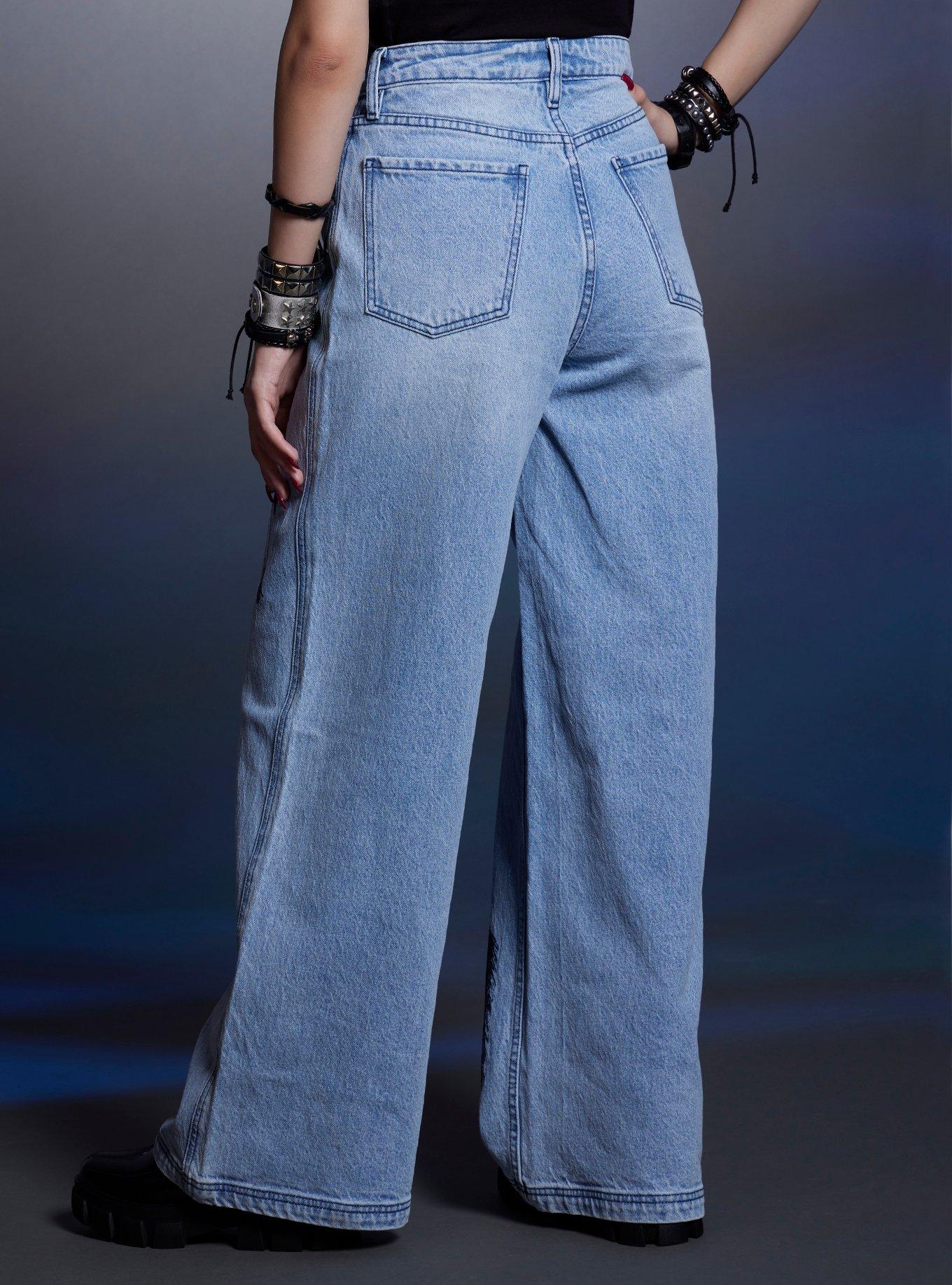 The Nightmare Before Christmas Icons Wide Leg Denim Pants