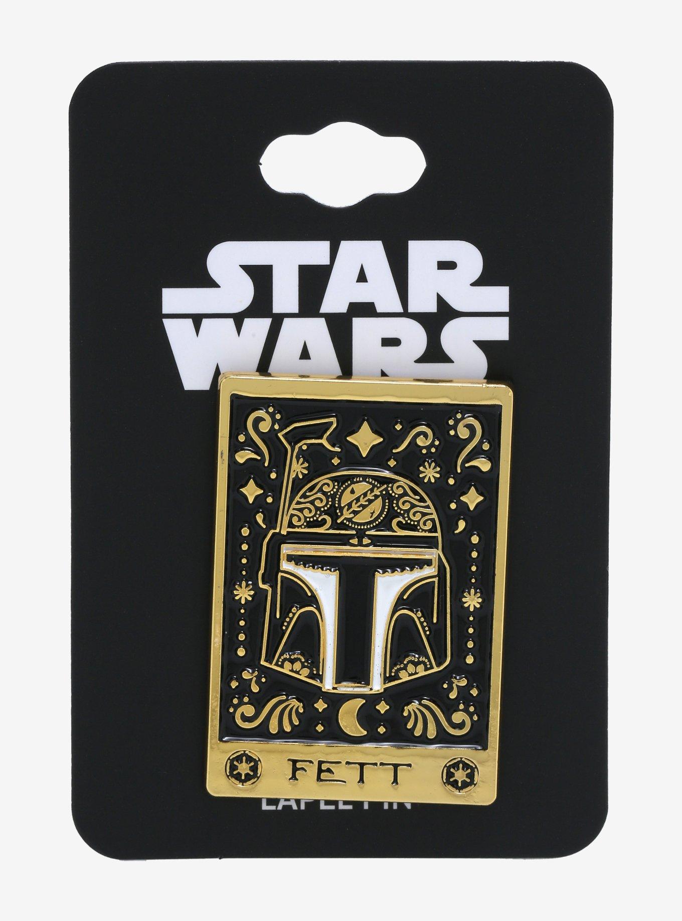 Star Wars Day of the Dead Boba Fett Enamel Pin - BoxLunch Exclusive, , alternate
