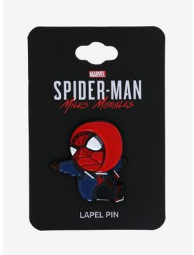 Marvel Spider-man: Into the Spiderverse Chibi Miles Morales in Hoodie Enamel Pin - BoxLunch Exclusive, , hi-res