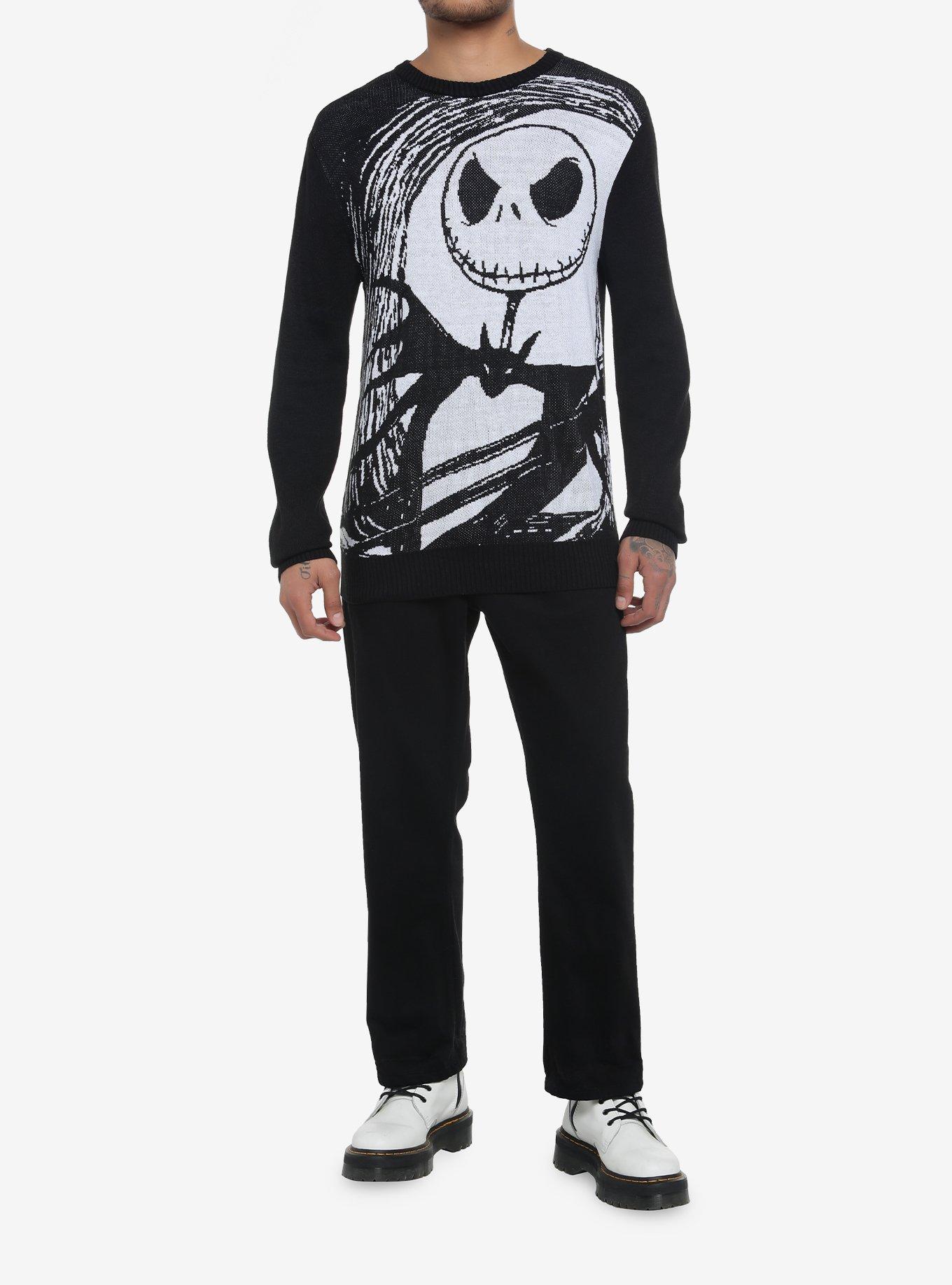The Nightmare Before Christmas Jack Intarsia Sweater, BLACK, alternate
