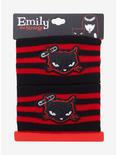 Emily The Strange Sabbath Cat Knit Wristband Set, , alternate
