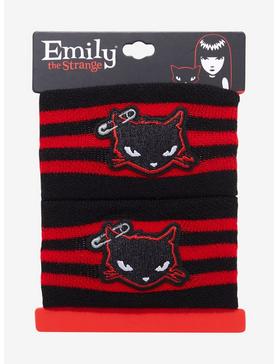 Emily The Strange Sabbath Cat Knit Wristband Set, , hi-res