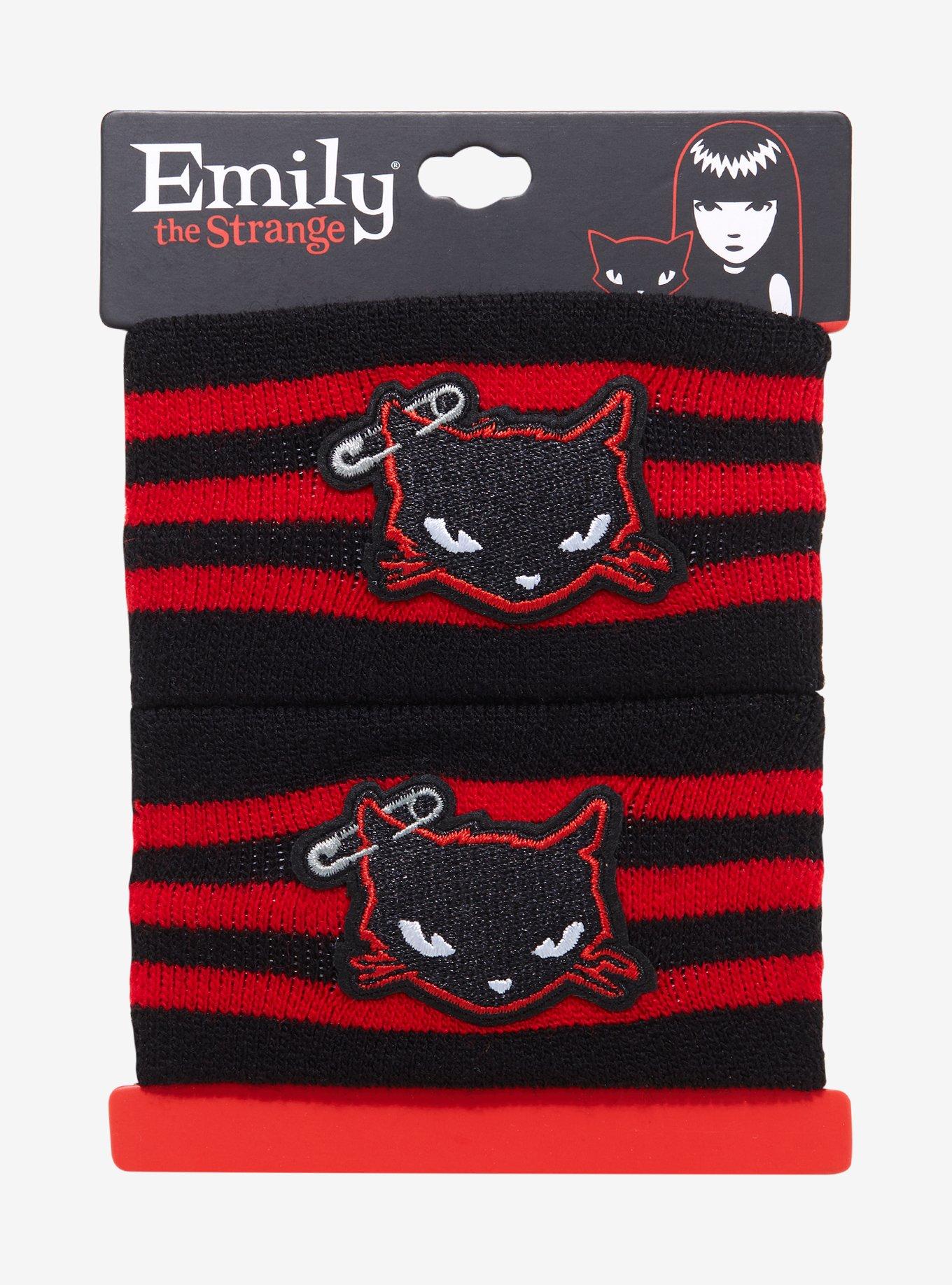Emily The Strange Sabbath Cat Knit Wristband Set, , alternate