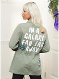 Her Universe Star Wars Planets Patches Shacket, ARMY GREEN HEATHER, alternate