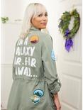 Her Universe Star Wars Planets Patches Shacket, ARMY GREEN HEATHER, alternate